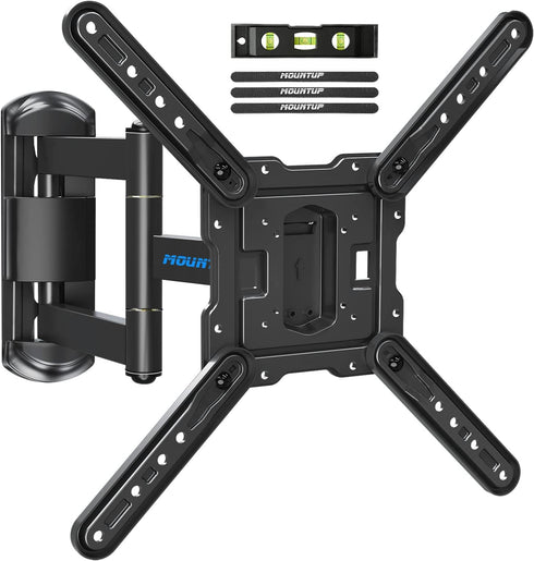 MOUNTUP TV Wall Mounts TV Bracket for Most 26-55 Inches TVs, Full Motion TV Wall Mount with Swivel and Extend 17.7 Inch, TV Mount with Swivel Articulating Arm, Max VESA 400x400mm, MU0009